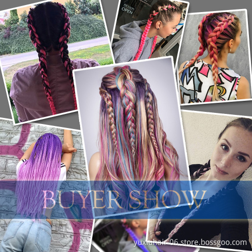 Free sample 24inch 100g braiding hair crochet braid synthetic hair extension
